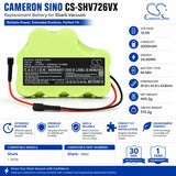 Shark X8902 Replacement Battery SV726 12V 2000mAh Ni-MH Vacuum Cameron Sino Technology Limited