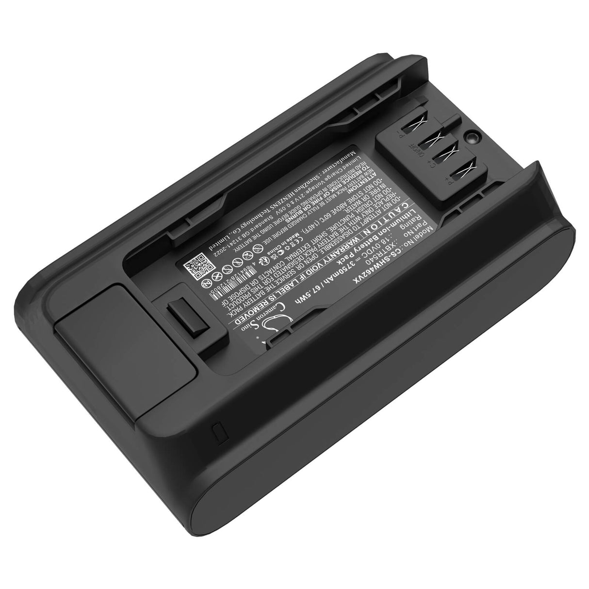 18.0V, Li-ion, 3750mAh, Vacuum battery fits Shark, Iw4624, Iw4625, 67.5Wh Vacuum Cameron Sino Technology Limited