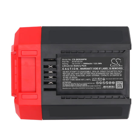 40V, Li-ion, 3000mAh, Gardening Tools battery fits Skil, BY8705-00, 24-inch 40V Hedge Trimmer, 40V 460CFM Leaf Blower, 120Wh Gardening Tools Cameron Sino Technology Limited (Dangerous Goods)