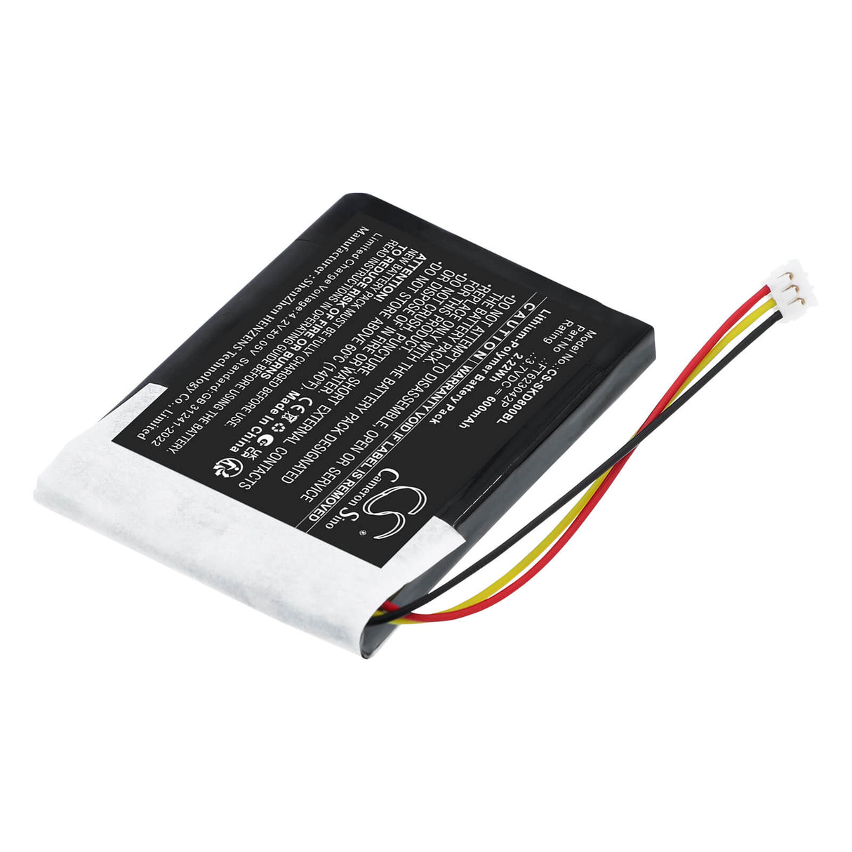3.7V, Li-Polymer, 600mAh, Barcode Scanner battery fits Socket Mobile, FT623042P, S860, D840, 2.22Wh Barcode Scanner Cameron Sino Technology Limited