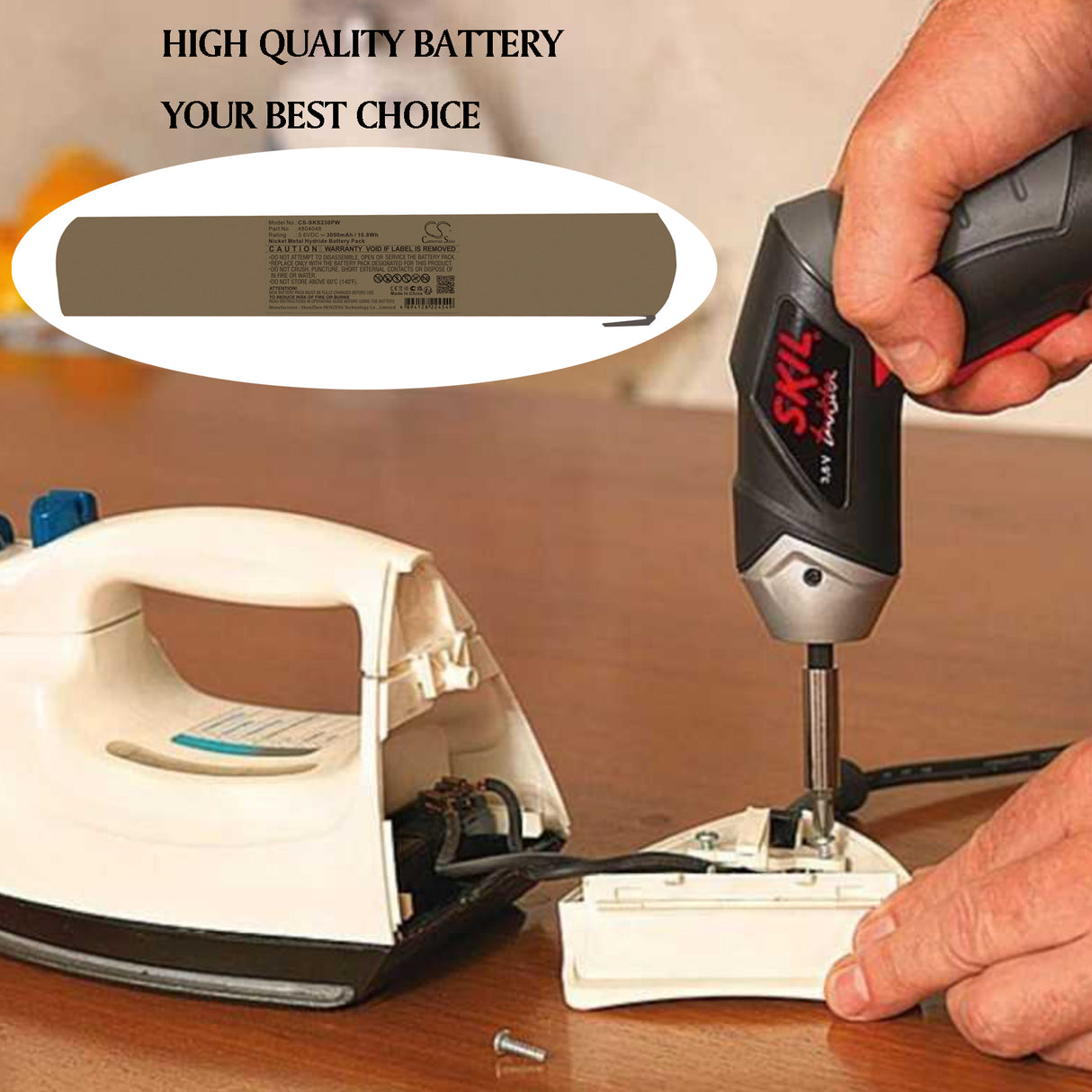 3.6V, Ni-MH, 3000mAh, Power Tools battery fits Skil, 4804048, 2000, 2125, 10.8Wh Power Tools Cameron Sino Technology Limited