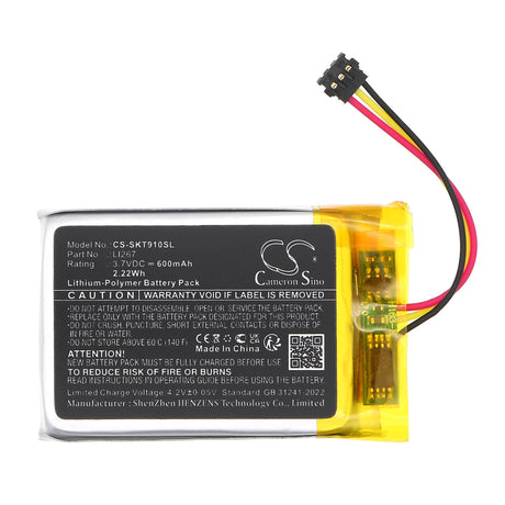 3.7V, Li-Polymer, 600mAh, Wireless Headset battery fits Shokz, LI267, Openfit T910 Charging Case, 2.22Wh Wireless Headset Cameron Sino Technology Limited