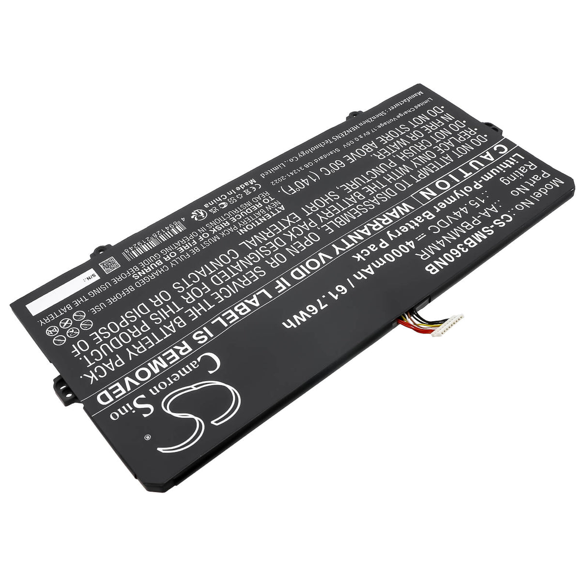 15.44V, Li-Polymer, 4000mAh, Notebook, Laptop battery fits Samsung, AA-PBMN4MR, Galaxy Book Pro 360 13, GALAXY BOOK PRO NP930XDB-KD1HK, 61.76Wh Notebook, Laptop Cameron Sino Technology Limited