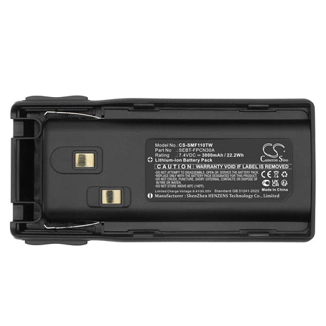 7.4V, Li-ion, 3000mAh, Two-Way Radio battery fits Samcom, SEBT-FPCN30A, FPCN10A, 22.2Wh Two-Way Radio Cameron Sino Technology Limited