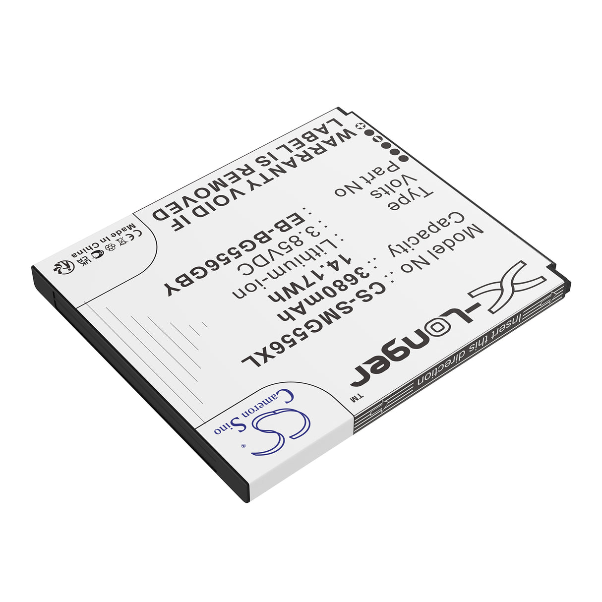 3.85V, Li-ion, 3680mAh, Mobile, SmartPhone battery fits Samsung, EB-BG556GBY, Galaxy Xcover 7, Galaxy XCover7 5G, 14.17Wh Mobile, SmartPhone Cameron Sino Technology Limited