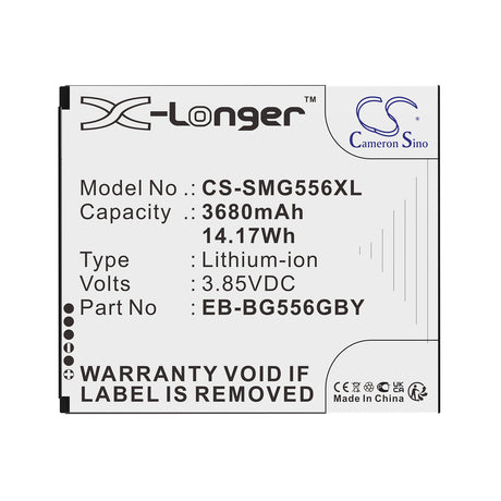 3,85V, Li-ion, 3680mAh, Mobile, Batterie de smartphone compatible Samsung, EB-BG556GBY, Galaxy Xcover 7, Galaxy XCover7 5G, 14,17Wh Mobile, Smartphone Cameron Sino Technology Limited