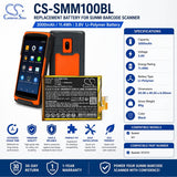 3.8V, Li-Polymer, 3000mAh, Barcode Scanner battery fits Sunmi, W5910, M1, 11.4Wh Barcode Scanner Cameron Sino Technology Limited