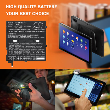 3.85V, Li-Polymer, 8400mAh, Tablet battery fits Sunmi, JKLK, M2 Max, P10010016, 32.34Wh Tablet Cameron Sino Technology Limited
