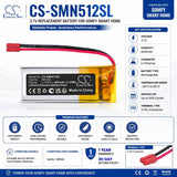 3.7V, Li-Polymer, 600mAh, Smart Home battery fits Somfy, 981642, 5121348B, Nina IO 1805251 Touch Display-Steuerung, 2.22Wh Smart Home Cameron Sino Technology Limited