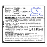 3.8V, Li-ion, 2500mAh, Payment Terminal battery fits Sunmi, FR020, P2 Mini, 9.5Wh Payment Terminal Cameron Sino Technology Limited
