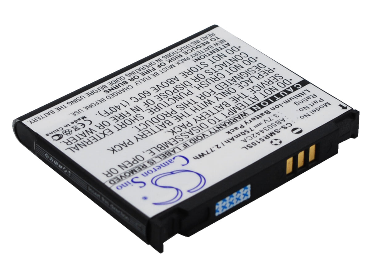 3.7V, Li-ion, 750mAh, Mobile, SmartPhone battery fits Samsung, AB503442BABSTD, SCH-R500, SCH-R510, 2.78Wh Mobile, SmartPhone Cameron Sino Technology Limited