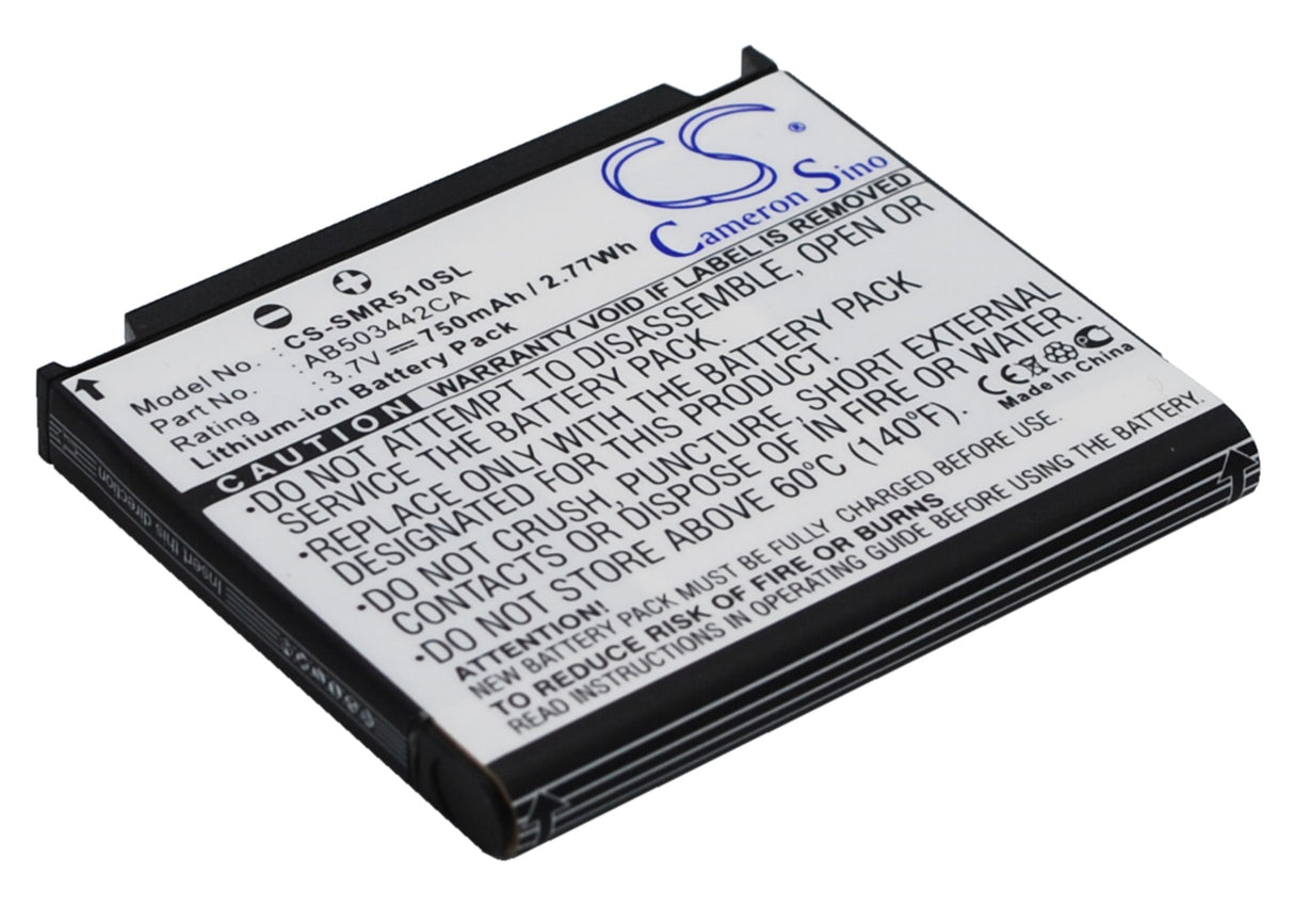3.7V, Li-ion, 750mAh, Mobile, SmartPhone battery fits Samsung, AB503442BABSTD, SCH-R500, SCH-R510, 2.78Wh Mobile, SmartPhone Cameron Sino Technology Limited