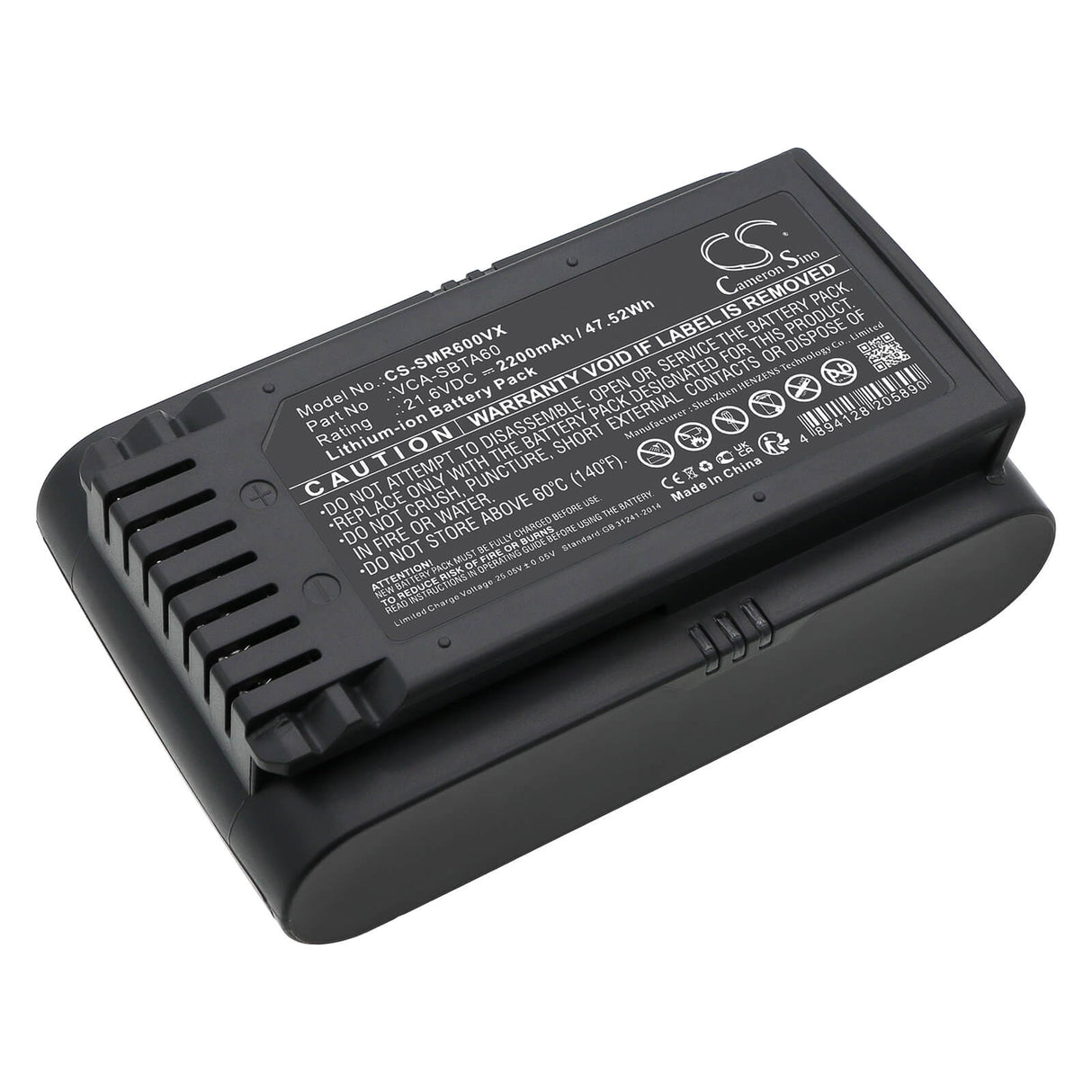 21.6V, Li-ion, 1800mAh Vacuum Battery fits Samsung, Jet 60, Jet 70, 38.88Wh Vacuum Cameron Sino Technology Limited
