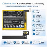 7.6V, Li-Polymer, 2500mAh, Payment Terminal battery fits Sunmi, ZAP1522, T5930, V2, 19Wh Payment Terminal Cameron Sino Technology Limited