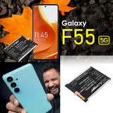 3.88V, Li-Polymer, 4850mAh, Mobile, SmartPhone battery fits Samsung, GH81-25792A, Galaxy F55 5G, Galaxy M55 5G, 18.82Wh Mobile, SmartPhone Cameron Sino Technology Limited