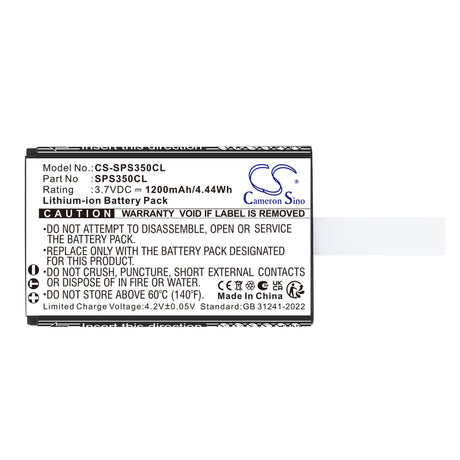 3.7V, Li-ion, 1200mAh, Cordless Phone battery fits SpectraLink, 84743432, S35 DECT Handset, S37 S35 DECT Handset, 4.44Wh Cordless Phone Cameron Sino Technology Limited