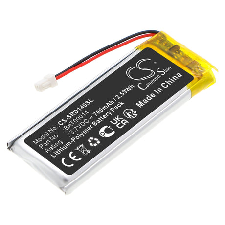 3.7V, Li-Polymer, 700mAh, Wireless Headset battery fits Cardo, Bat00014, Packtalk Edge, 2.59Wh Wireless Headset Cameron Sino Technology Limited