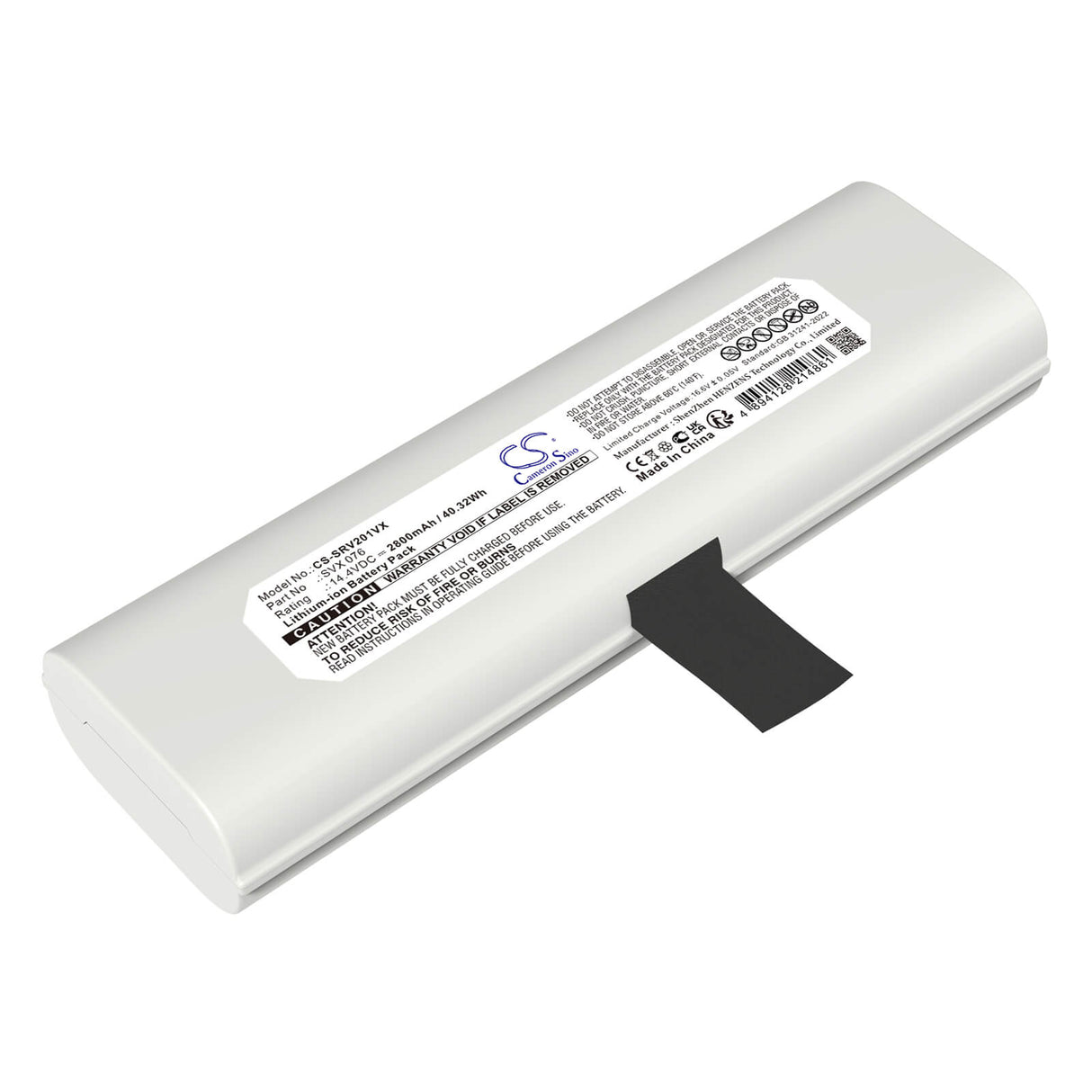 14.4V, Li-ion, 2800mAh, Vacuum battery fits Sencor, Srx 0026, Srv 2010ti, 40.32Wh Vacuum Cameron Sino Technology Limited