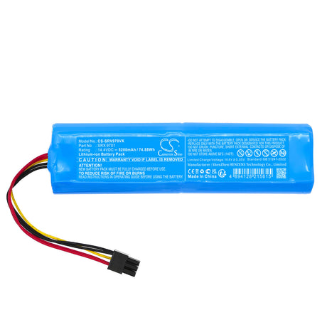 14.4V, Li-ion, 5200mAh, Vacuum battery fits Sencor, Srx 9701, Srv 9790bk, 74.88Wh Vacuum Cameron Sino Technology Limited