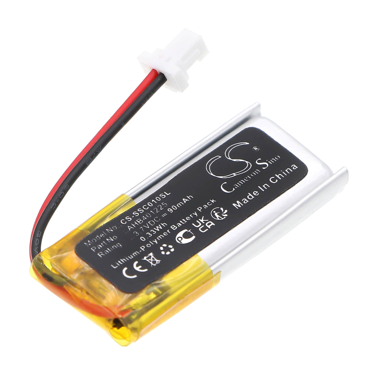 3.7V, Li-Polymer, 90mAh, Wireless Headset battery fits Sena, AHB401225, Grip Remote Control, Handlebar Remote SC-HR-01, 0.33Wh Wireless Headset Cameron Sino Technology Limited