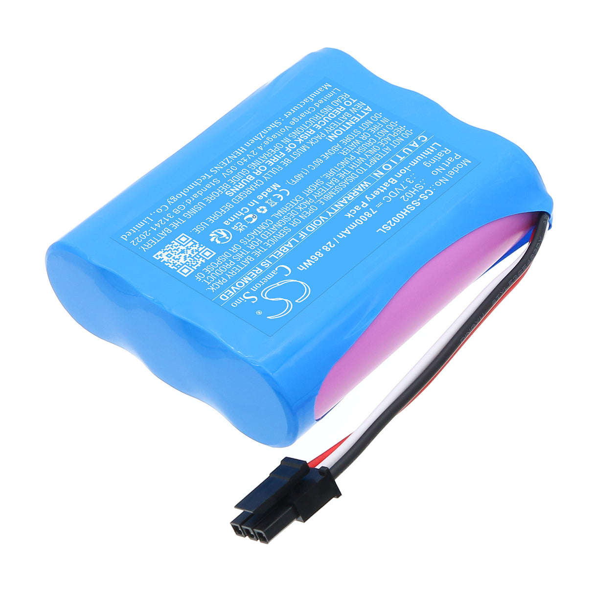 3.7V, Li-ion, 7800mAh, Cosmetic Mirror battery fits Simplehuman, SH02, ST3007, ST3011, 28.86Wh Cosmetic Mirror Cameron Sino Technology Limited