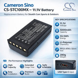 11.1V, Li-Polymer, 5000mAh, Sports & Outdoors battery fits Stealth Cam, STC-RLCMAX, Deceptor Max, FieldMax, 55.5Wh Sports & Outdoors Cameron Sino Technology Limited