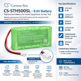 8.4V, Ni-MH, 2000mAh, Equipment, Survey, Test battery fits Sauter, 43.889.0485, FH 500, FH 500 Force Gauge, 16.8Wh Equipment, Survey, Test Cameron Sino Technology Limited
