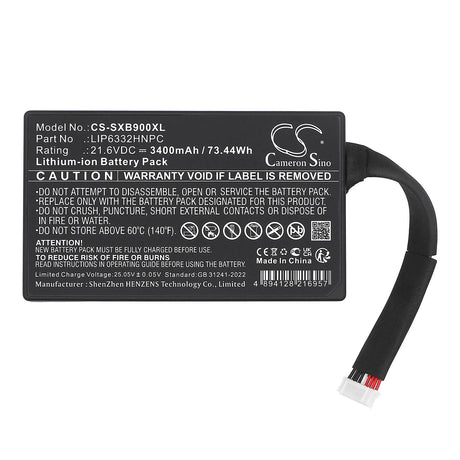 21.6V, Li-ion, 3400mAh, Speaker battery fits Sony, 1-853-679-11, GTK-XB90, 73.44Wh Speaker Cameron Sino Technology Limited