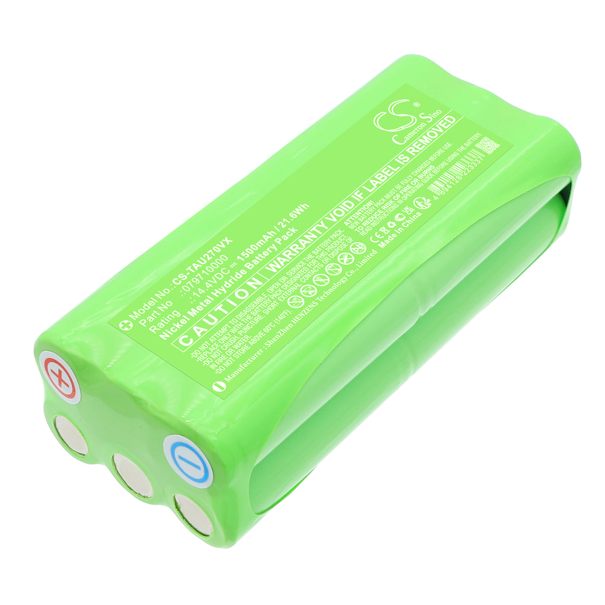 14.4V, Ni-MH, 1500mAh, Vacuum battery fits Taurus, 79710000, Saugroboter Striker Slim VER. II, Striker Slim Ver II, 21.6Wh Vacuum Cameron Sino Technology Limited