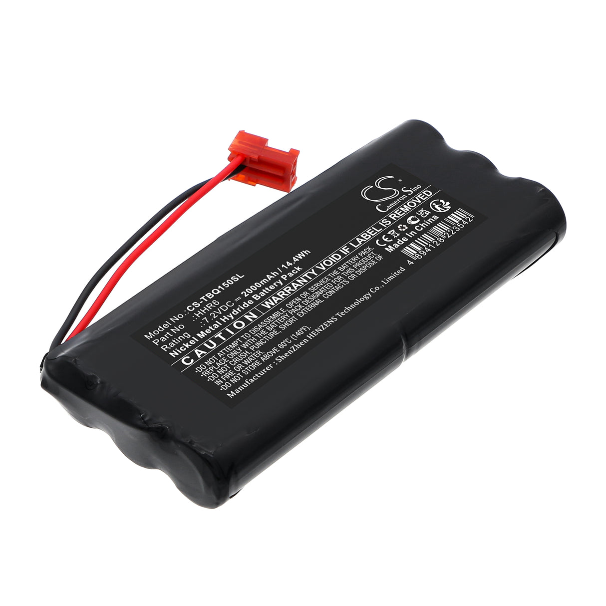 7.2V, Ni-MH, 2000mAh, Equipment, Survey, Test battery fits Tobias, HHR6, IQ150 Paper-Chek, 14.4Wh Equipment, Survey, Test Cameron Sino Technology Limited