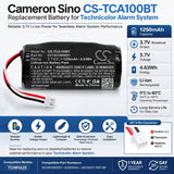 3.7V, Li-ion, 1250mAh, Alarm System battery fits Technicolor, 541391090001, TCHR1AZ0, 4.63Wh Alarm System Cameron Sino Technology Limited