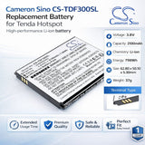3.8V, Li-ion, 2100mAh, Hotspot battery fits Tenda, AHB495060, 4G180. 4G LTE, 4G185, 7.98Wh Hotspot Cameron Sino Technology Limited