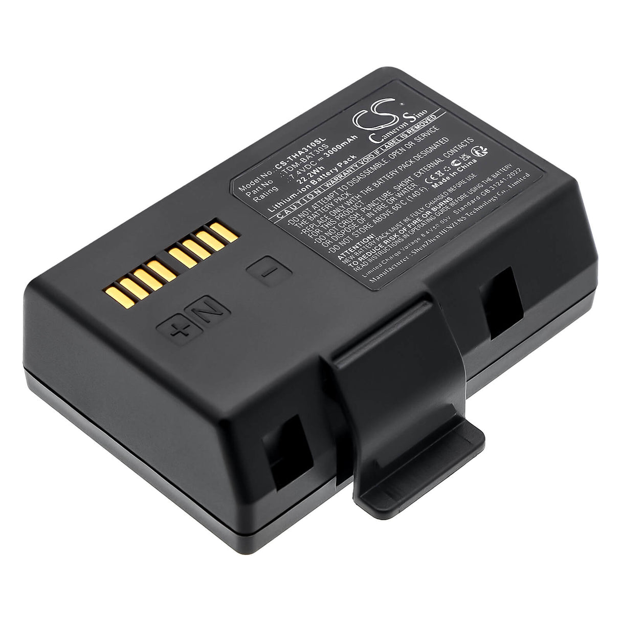 7.4V, Li-ion, 3000mAh, Portable Printer battery fits Tsc, P-SB-002, Alpha 3L, 22.2Wh Portable Printer Cameron Sino Technology Limited