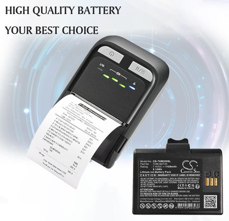 7.4V, Li-ion, 1100mAh, Portable Printer battery fits TSC, TDM-BAT20, TDM-20, 8.14Wh Portable Printer Cameron Sino Technology Limited