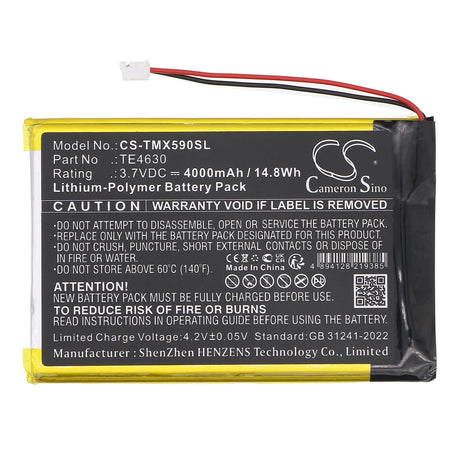 3.7V, Li-Polymer, 4000mAh, Smart Home battery fits Technaxx, TE4630, TX-59, TX59 Monitor Wireless Door Pho, 14.8Wh Smart Home Cameron Sino Technology Limited
