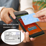 7.6V, Li-ion, 2500mAh, Payment Terminal battery fits Feitian, 2ICP4/55/58, F20, F20 Smart POS, 19Wh Payment Terminal Cameron Sino Technology Limited