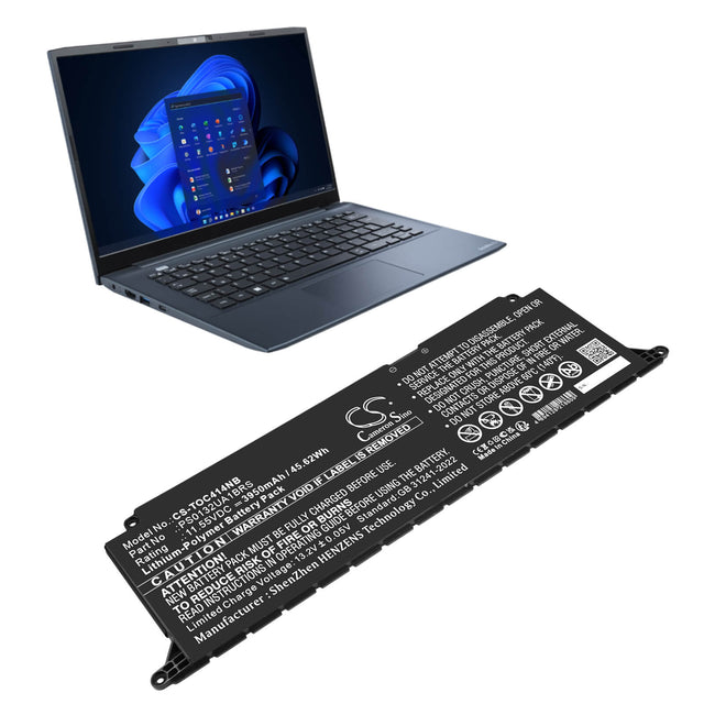 11.55V, Li-Polymer, 3950mAh, Notebook, Laptop battery fits Dynabook, Ps0132ua1brs, Satellite Pro C40-k-00l007, Satellite Pro C40-k-00q007, 45.62Wh Notebook, Laptop Cameron Sino Technology Limited