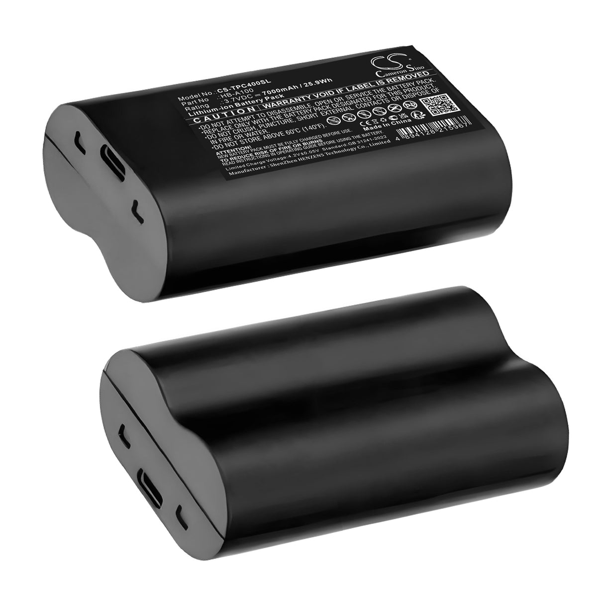 3.7V, Li-ion, 7000mAh, Home Security Camera battery fits Tp-link, Hb-a100, C400s2, C420s1, 25.9Wh Home Security Camera Cameron Sino Technology Limited