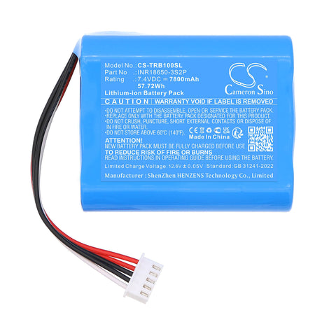 7.4V, Li-ion, 7800mAh, Speaker battery fits Tronsmart, INR18650-3S2P, Bang, 57.72Wh Speaker Cameron Sino Technology Limited