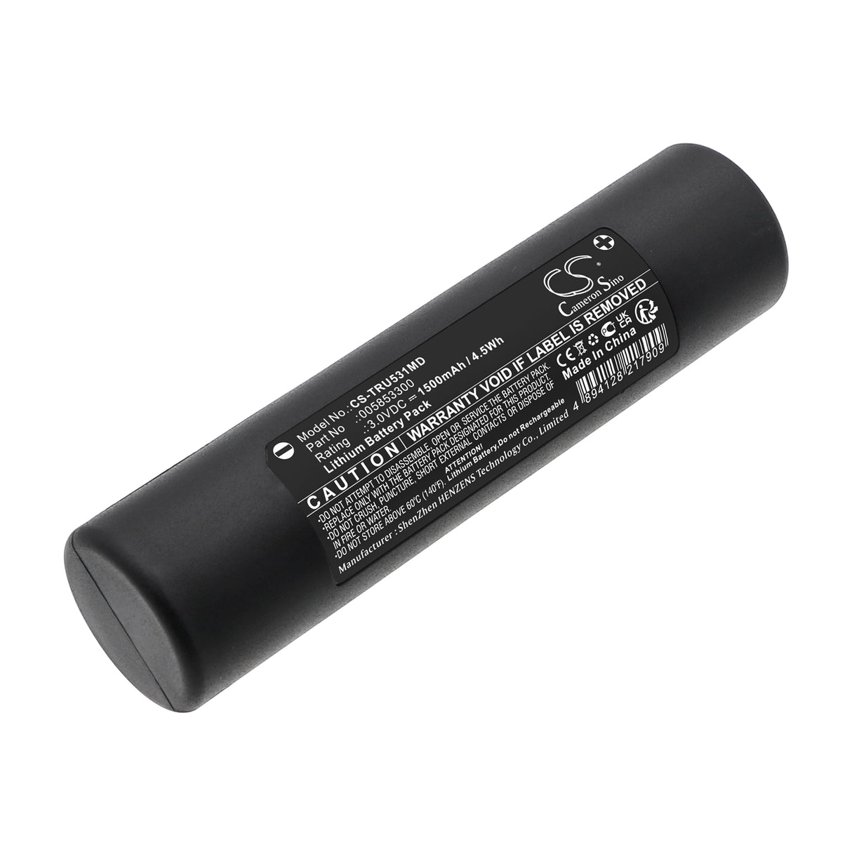 3.0V, Lithium, 1500mAh, Medical battery fits Truphatek, 5853300, Laryngoscope Tru-mr 5310m, 4.5Wh Medical Cameron Sino Technology Limited (Medical)