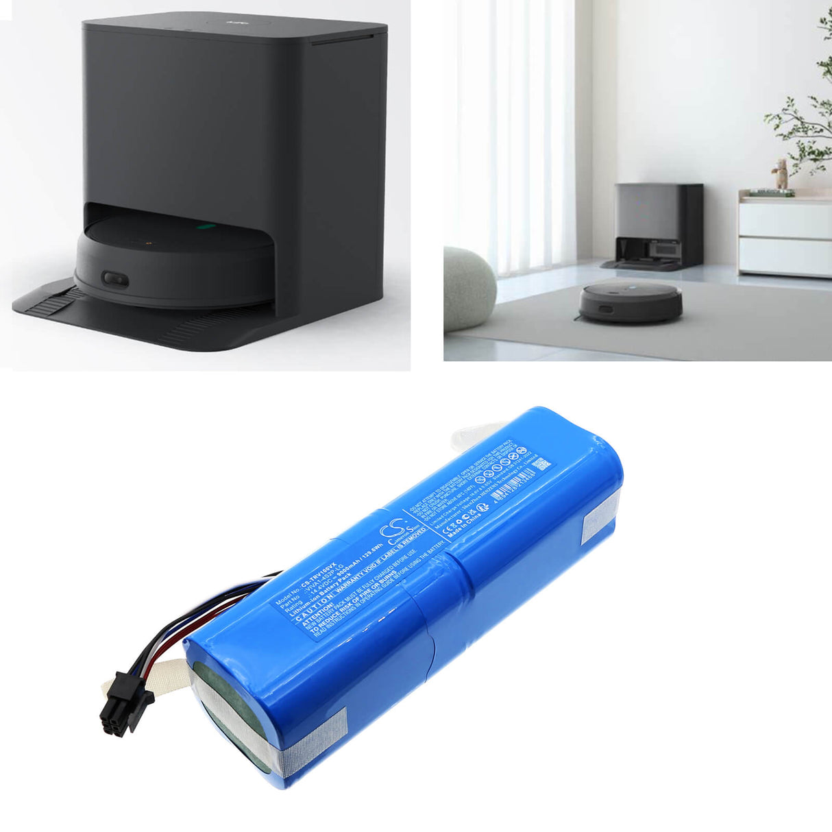 14.4V, Li-ion, 9000mAh, Vacuum battery fits Trifo, Viva, 129.6Wh Vacuum Cameron Sino Technology Limited (Dangerous Goods)