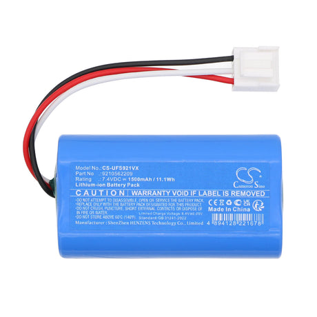 7.4V, Li-ion, 1500mAh, Kitchenware battery fits Ufesa, 9210562209, Exprimidor USB Squeeze & Go, 11.1Wh Kitchenware Cameron Sino Technology Limited