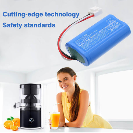 7.4V, Li-ion, 1500mAh, Kitchenware battery fits Ufesa, 9210562209, Exprimidor USB Squeeze & Go, 11.1Wh Kitchenware Cameron Sino Technology Limited