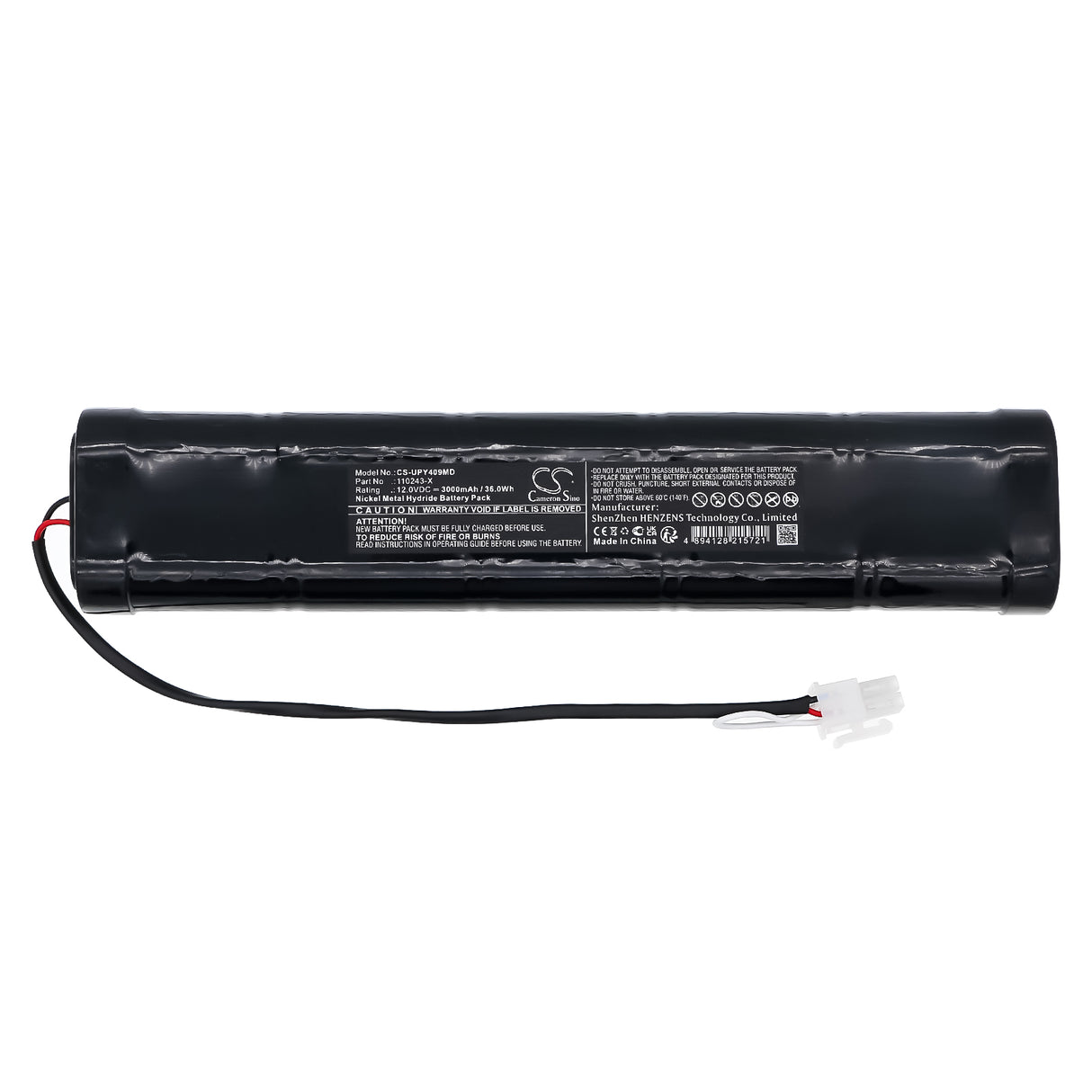 12.0V, Ni-MH, 3000mAh, Medical battery fits Uniphy, 110243-x, Uniphy 409, 36.0Wh Medical Cameron Sino Technology Limited (Medical)