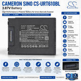 3.87V, Li-Polymer, 4000mAh, Barcode Scanner battery fits Urovo, HB40DT610, DT610, DT610 RFID Mobile Computer, 15.48Wh Barcode Scanner Cameron Sino Technology Limited