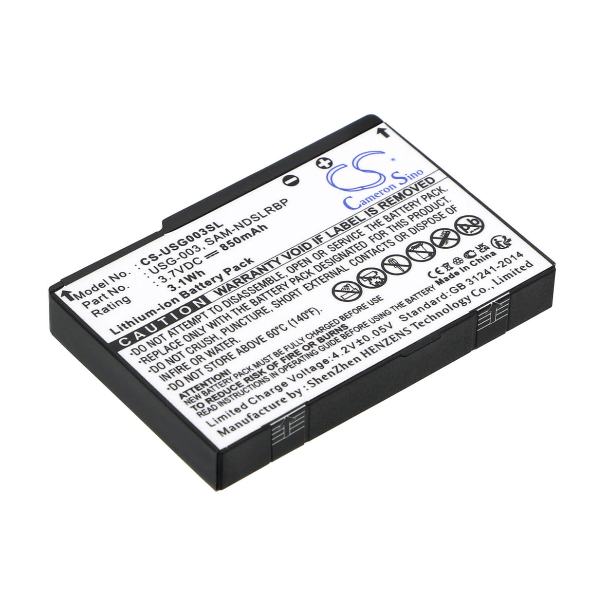 3.7V, Li-ion, 850mAh, Game Console battery fits Nintendo, C/usg-a-bp-eur, Ds, Ds Lite, 3.1Wh Game Console Cameron Sino Technology Limited