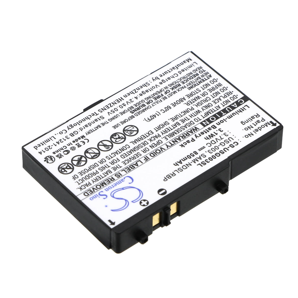 3.7V, Li-ion, 850mAh, Game Console battery fits Nintendo, C/usg-a-bp-eur, Ds, Ds Lite, 3.1Wh Game Console Cameron Sino Technology Limited