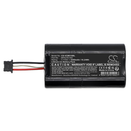 3.7V, Li-ion, 5200mAh, Payment Terminal battery fits Verifone, BPK278-502, Carbon Mobile 5, CM5P, 19.24Wh Payment Terminal Cameron Sino Technology Limited