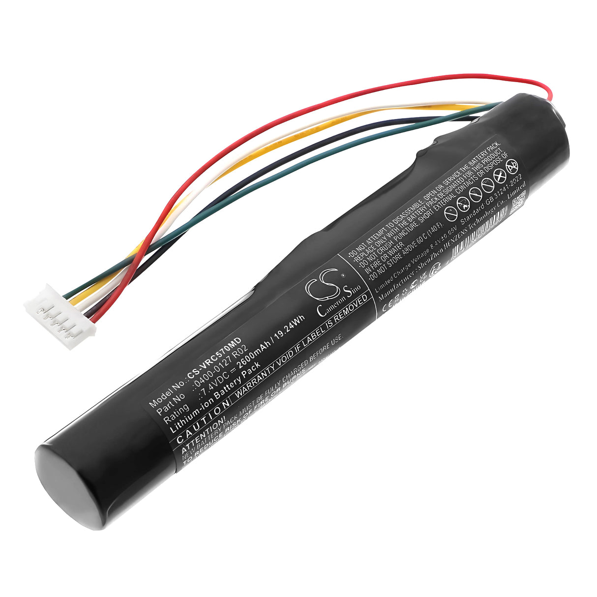 7.4V, Li-ion, 2600mAh, Medical battery fits Verathon, 0400-0127 R02, 0400-0102, B-VM02H223L-R, 19.24Wh Medical Cameron Sino Technology Limited (Medical)