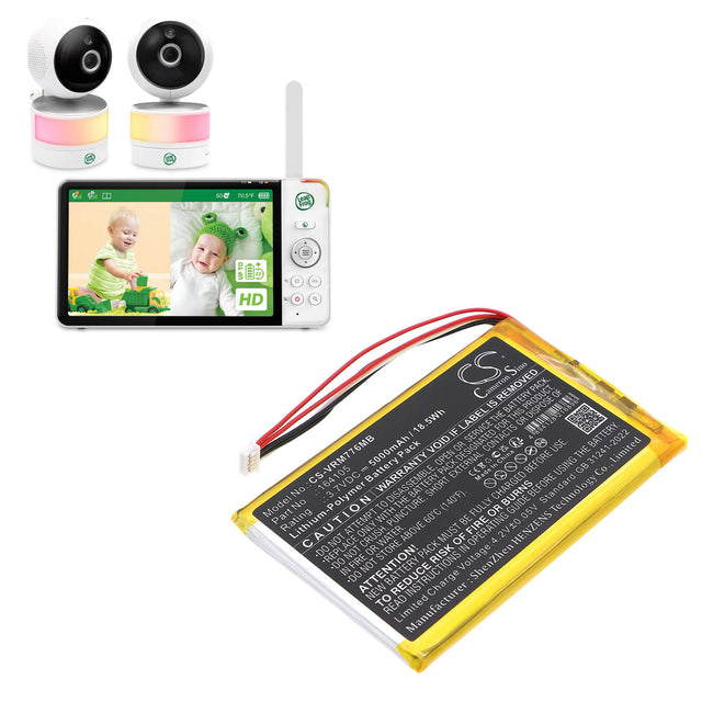 3.7V, Li-Polymer, 5000mAh, BabyPhone battery fits Vtech, 164105, LF915, LF920, 18.5Wh BabyPhone Cameron Sino Technology Limited